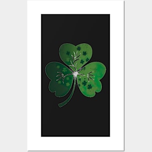 Saint Patrick's day shamrock leaf -minimalistic design Posters and Art